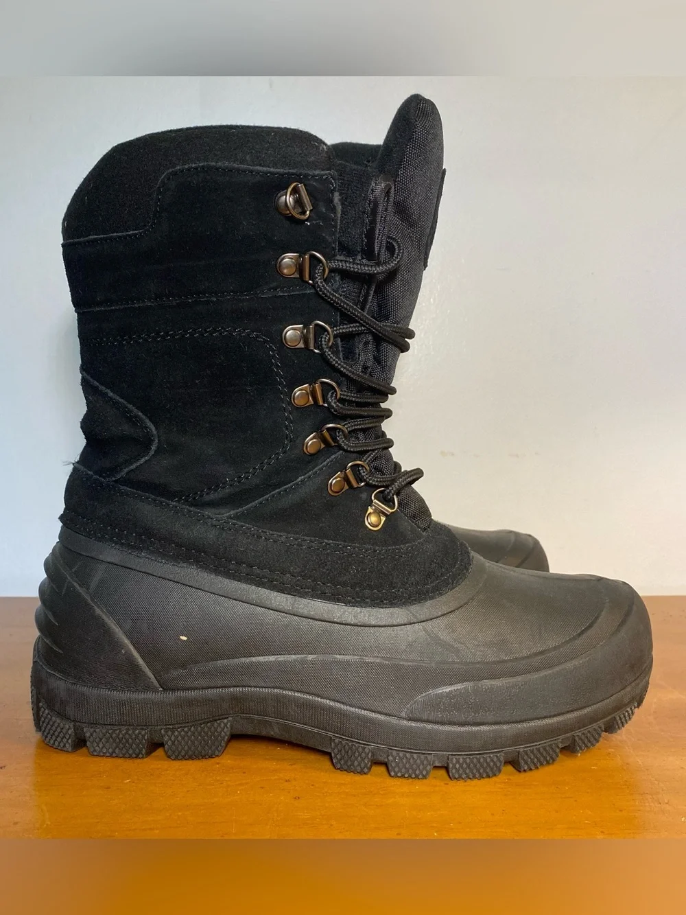 Northeast Outfitters Mens 6 Leather 200g 3M Insulated Pac Boot Snow Winter Black
